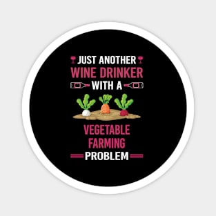 Wine Drinker Vegetable Farming Farm Farmer Magnet